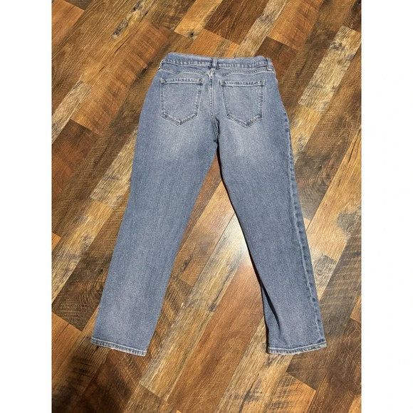 Women's Old Navy Boyfriend Stretch Tapered Leg Blue Jeans Size 0 Petite - Picture 1 of 5